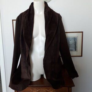 Bod & Christensen open front leather jacket L